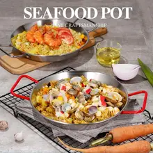 22/32 см Нержавеющая сталь паэлья Пан испанский горшок Сковорода с горшок с антипригарным покрытием сыр рис Плита пластина