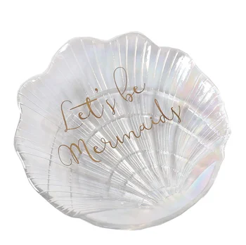 

Nordic Ins Glass Shell Soap Box Home Furnishing Decor Eco-friendly Bathroom Holder Saver Tray Shower Case Container KitchenLF883