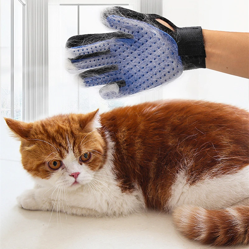Cat Hair Removal Mitts De Shedding Brush Combs Pet Grooming Glove For