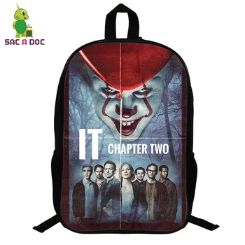 

14.5inch Mochila IT Horror Movie Clown Backpack School Bags for Teenage Girls Boys Kids Small Backpack Travel Shouder Bags