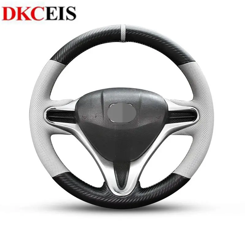 Оплетка рулевого колеса из натуральной кожи ручной работы для Honda Civic Old 2006