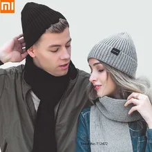 Xiaomi модная теплая бархатная вязаная шапка, удобная женская зимняя шапка, вязаные шапочки, шапка унисекс