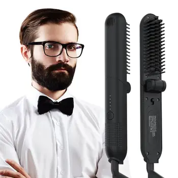 

Hair Straightener Comb For Beard Handle Shaving Brush Convenient Beard Comb Mini Shaving Brush Travel Unisex Straight Hair Iron