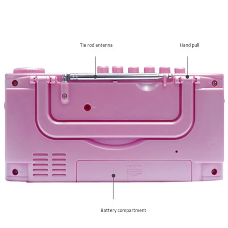 Portable LED screen repeater recorder TF card U disk playback tape transcription sound FM, AM radio MP3 Audio player speaker