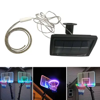 

New Solar Power Hoop Light LED Lit Basketball Rim Night Shooting Accessories Supplies For Kids Game Children Outdoor Toys