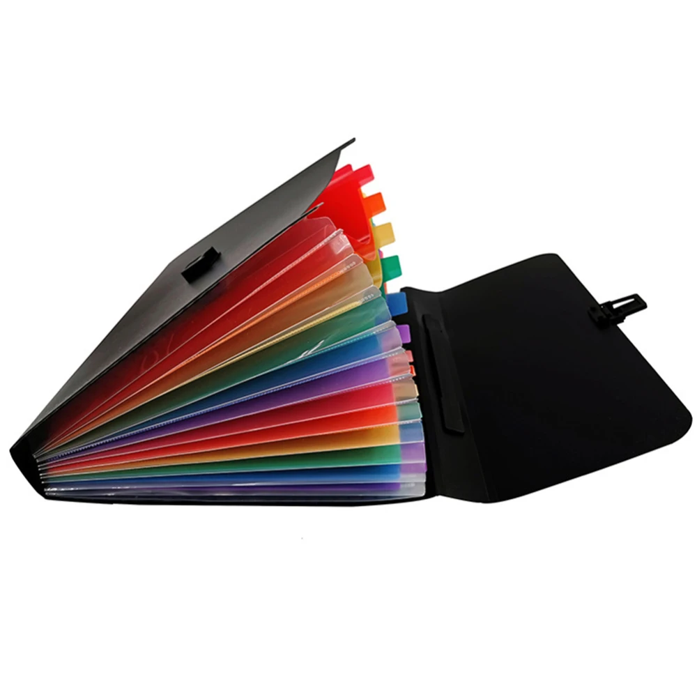

2 Pcs A4/A6 Size 13 Pockets Folders Portable Document Letter Holder Organizer Expanding File Organizer for Documents Bag
