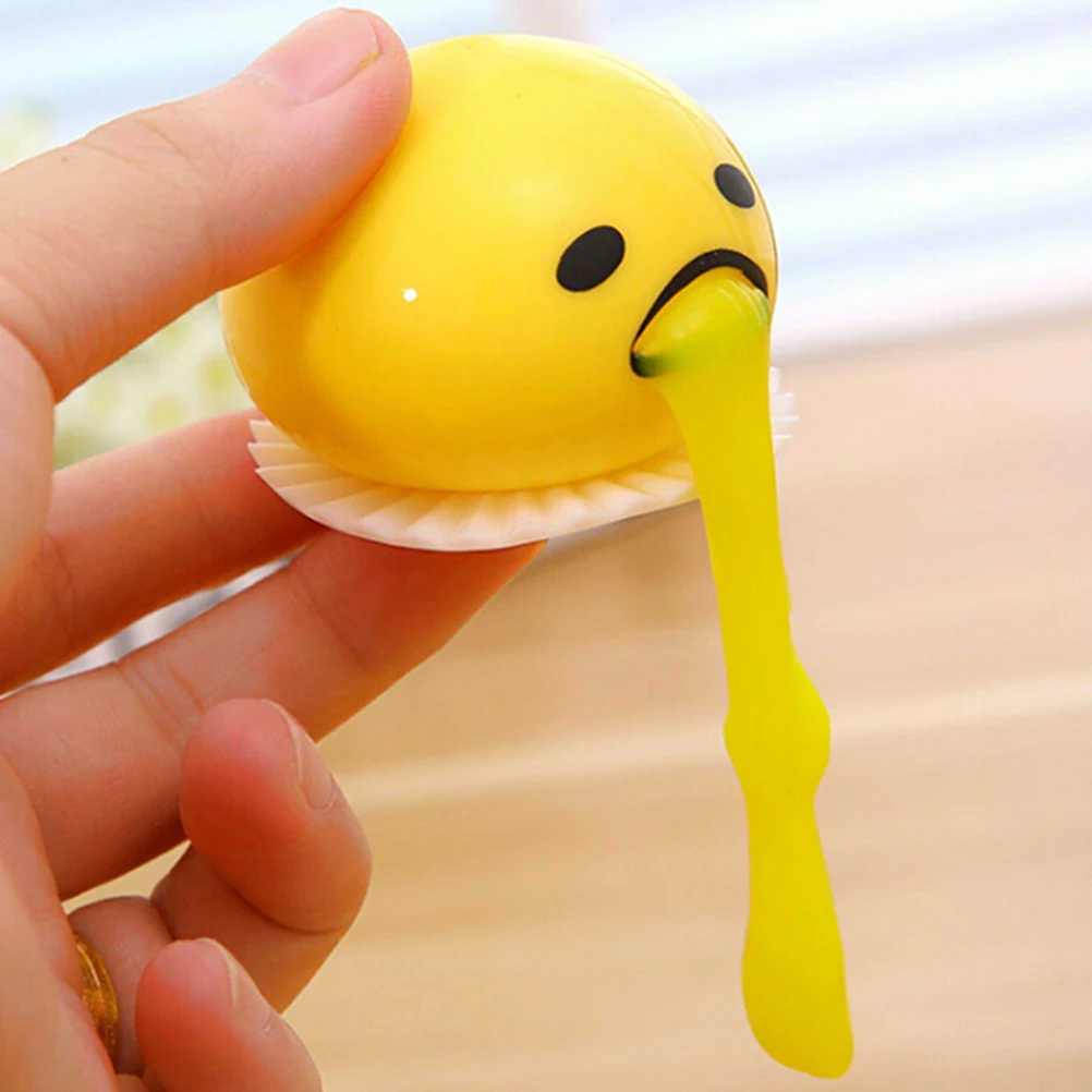 Горячая мягкое рвотное яйцо желток снятие стресса Забавный подарок желтое ленивое яйцо шутка игрушка шар яйцо сжимает Забавные игрушки Детский подарок