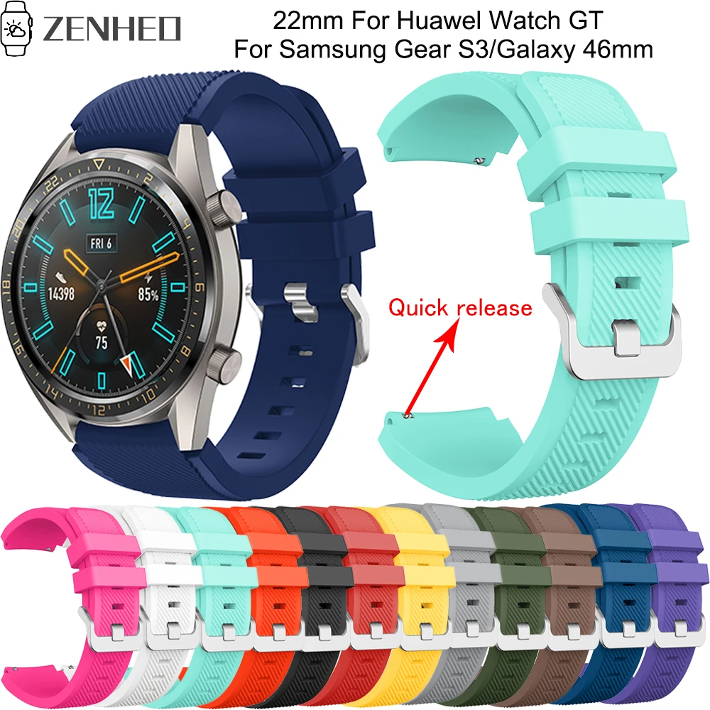 

22mm Quick release bracelet For Huawel Watch GT smart watch replacement wristband For Samsung Galaxy Watch 46mm/Gear S3 strap