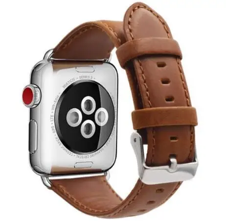 Кожаный ремешок для часов Apple Watch серии 1 сменный 2 3 38 42 40 44 мм iwatch 4 5 | Наручные часы