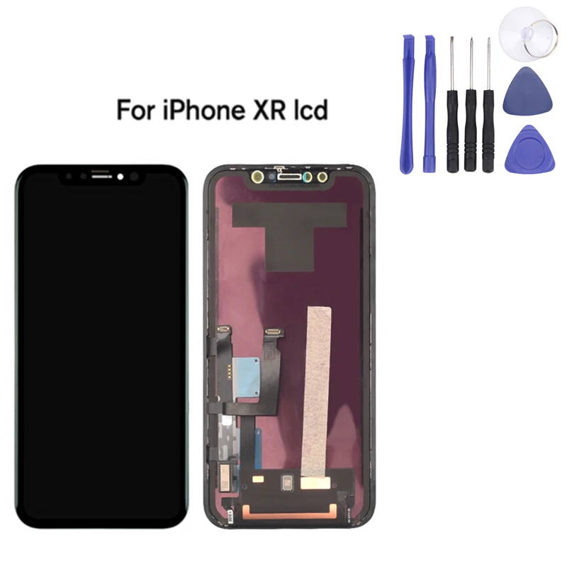 Для iPhone XR ЖК-дисплей AMOLED OEM сенсорный экран с дигитайзером запасные части для сборки черный+ инструменты для сборки