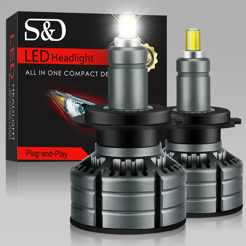 Bombillas H7 LED 100W 30000LM - 700% Más Brillo Que Halógenas, 6000K Blanco Frío, Con Ventilador, Compatibles Con 99% De Coches, Pack De 2 Unidades