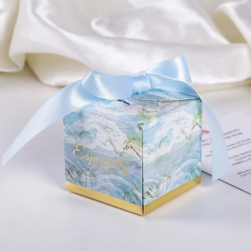 Бумага конфеты коробки, свадебные сувениры Подарочная коробка для шоколада упаковка Подарочный мешочек bonbon boite Кадо вечерние наборы; детский душ пользу - Цвет: light blue