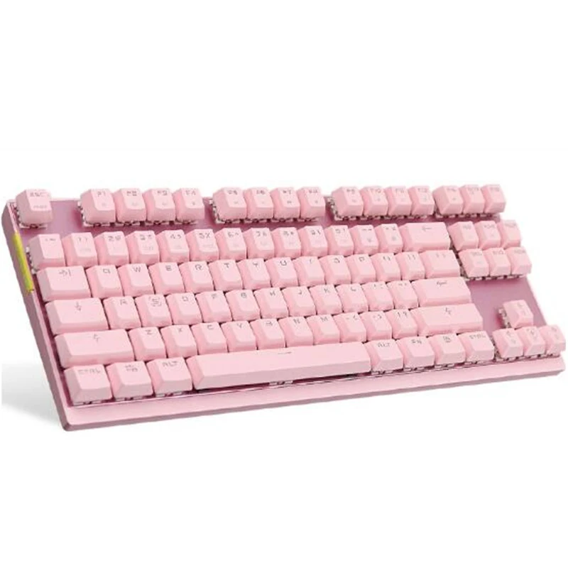 Mechanical Keyboard Backlit RGB LED Wired Computer Gaming KeyboardBlue/Red Switches 87 Keys N-Key R