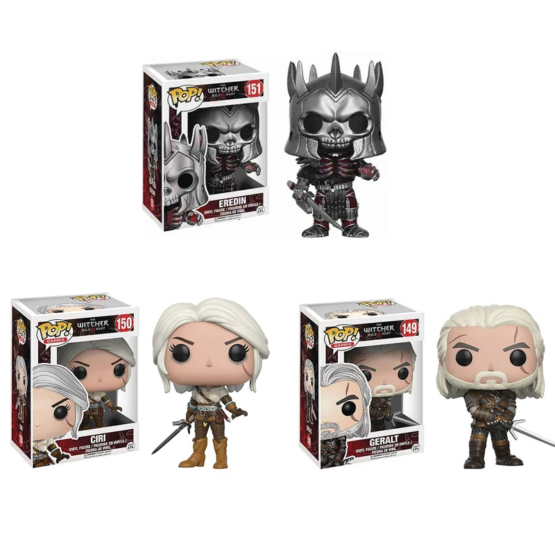 Funko Pop The Witcher 3 Дикая Охота: эредин, Цири, гералт, виниловые фигурки Коллекция Модель игрушки для детей Рождественский подарок