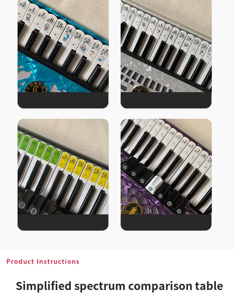 Description Picture 5 of itemAccordion Keyboard Bayan Stickers,Numbered Musical Notation And Staff, Novice Beginner's Introduction, Easy To Clean No Damage