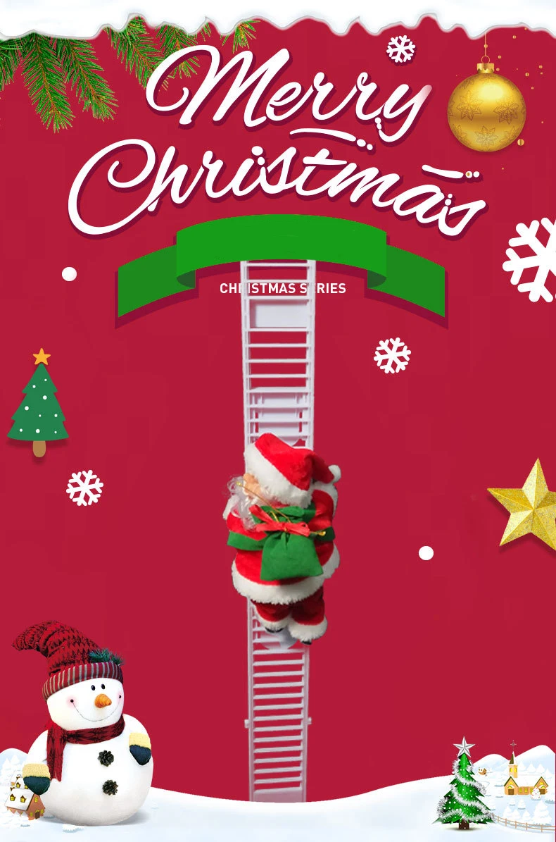 Детские Рождественские игрушки для детей, электрическая лестница, игрушка Санта-Клауса, Интересный Рождественский подарок для ребенка