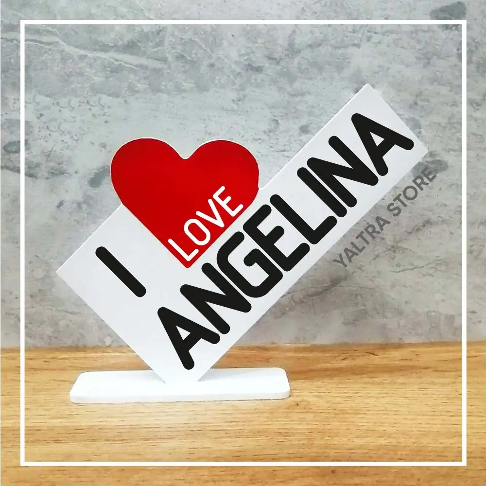  I LOVE ANGELINA . Именная мини стела для любимого человека | Дом и сад