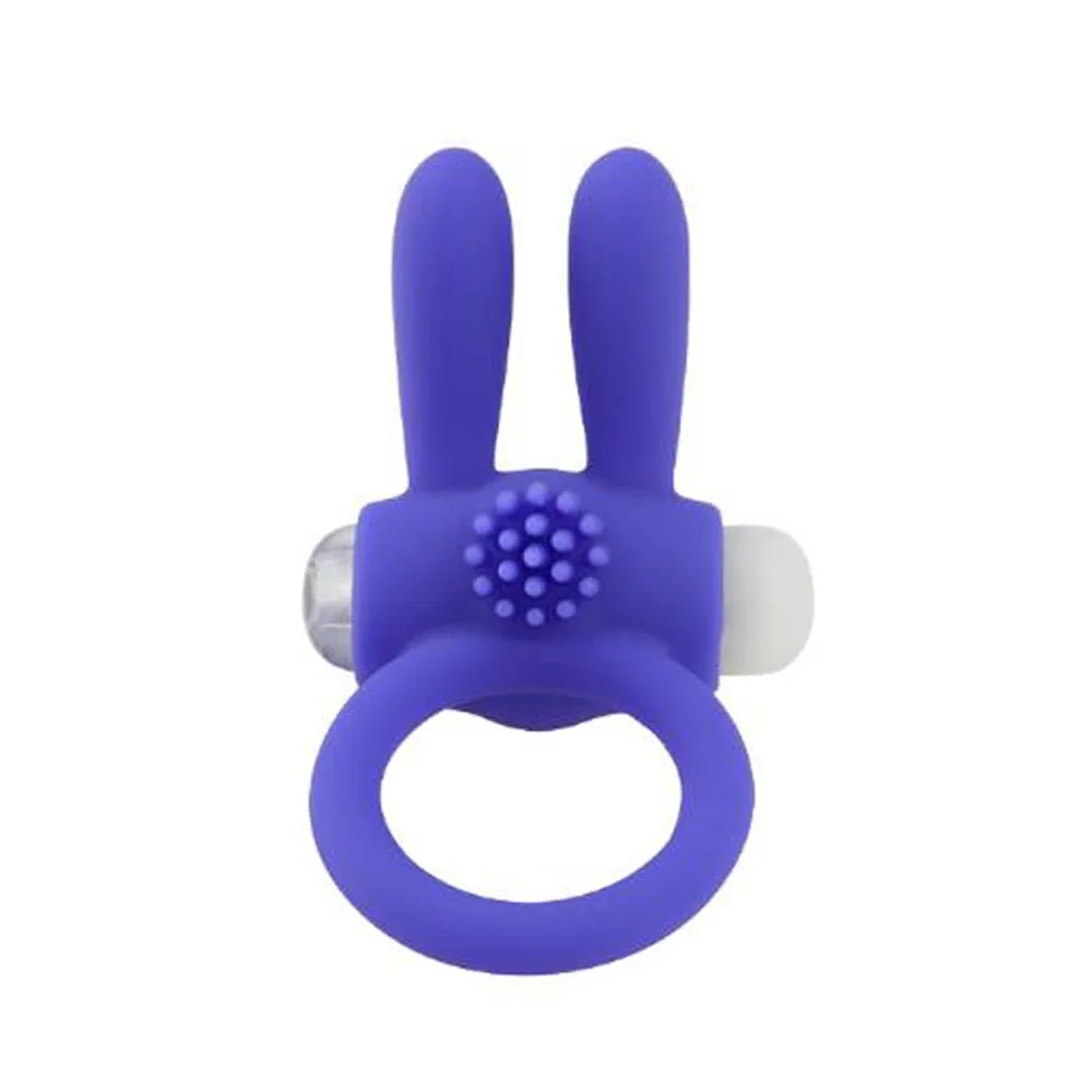 EXVOID Rabbit Penis Vibrator Ring Delay Ejacualtion Clitoris Stimulate Elastic Vibrating Cock Silicone Ring Sex Toys for Men