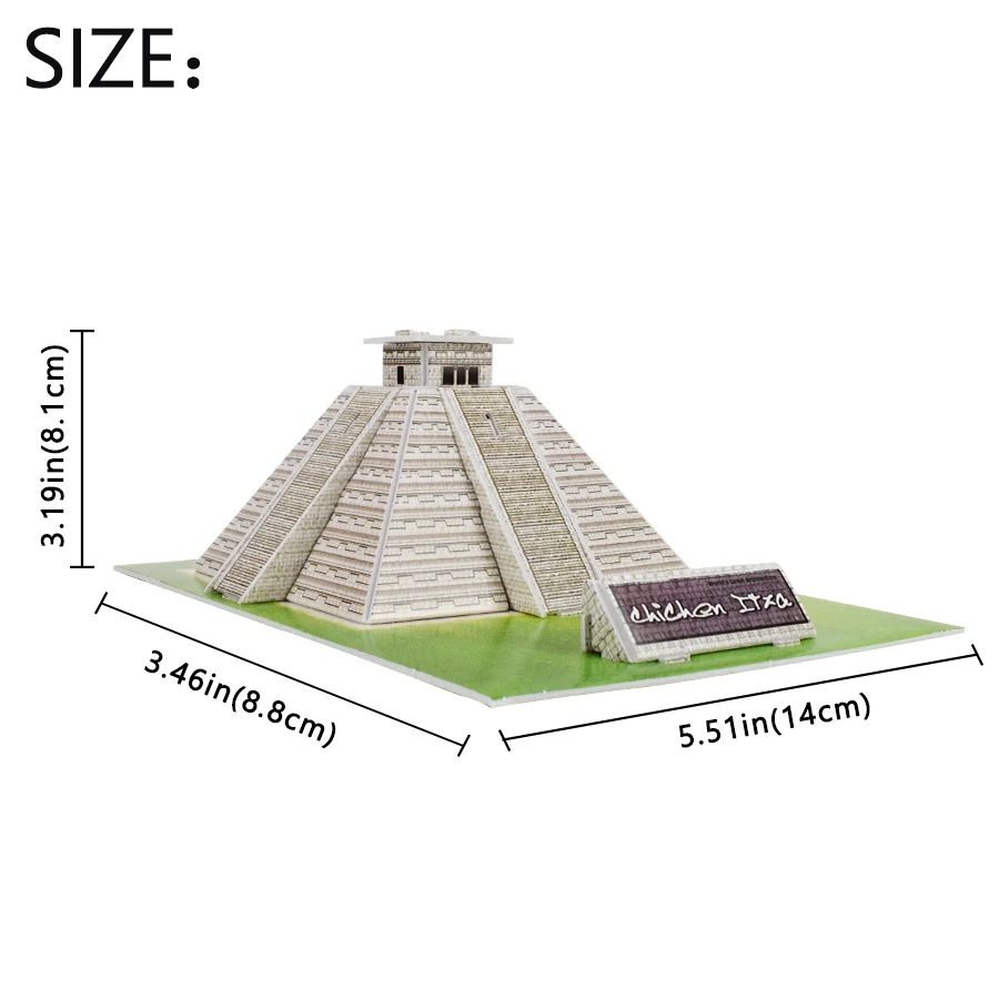 Mayan Пирамида 3D головоломка DIY Сборные модельные игрушки для детей путешествия сувенир мировая архитектура Развивающий пазл игрушка детский подарок