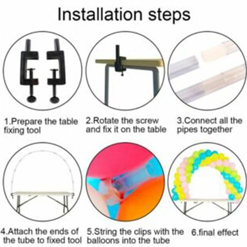  EASY-Large Balloon Arch Set Column Stand Base Frame Kit Birthday Wedding Party Decor