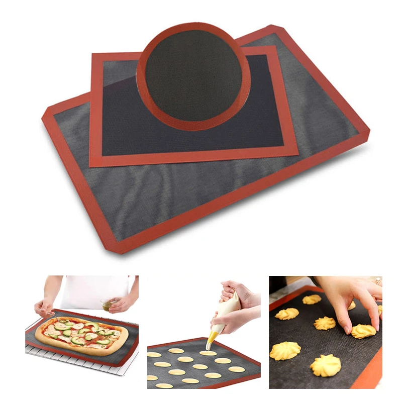 Silicone Baking Mat Sheet Bakeware Oven Liner Pad Non Stick Cookie Tray Mat DIY Silicone Baking Mat Sheet Bakeware Oven Liner Pad Non Stick Cookie Tray Mat DIY