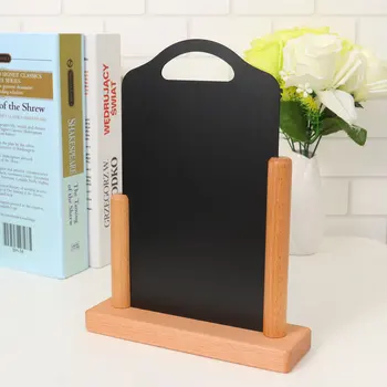 

1 PC Display Board Wooden Base Wooden Erasable Message Board Signs Mini Chalkboards Mini Blackboard for Restaurant Wedding Birth