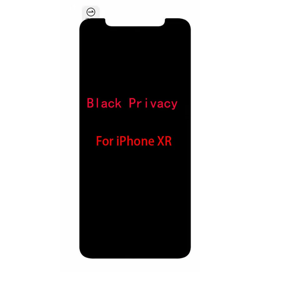 10 шт./лот FENGHEMEI надежное Закаленное стекло протектор для Apple IPhone X XS XR MAX прозрачный черный анти Peeking Guard - Цвет: XR Black Privacy