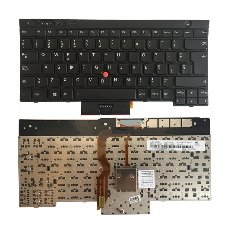 Pop Sp Keyboard For Lenovo Thinkpad T530 T530I T430 T430S X230 W530 L430 L530 Spanish Laptop Keyboard Black 04X1325 No Backlight