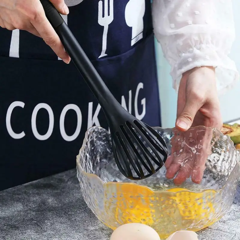 3 in 1 Egg Beater Drinks Whisk Mixer Stirrer Nylon Noodle Tongs Pasta Spaghetti Tongs Food Clips Kichen Tools