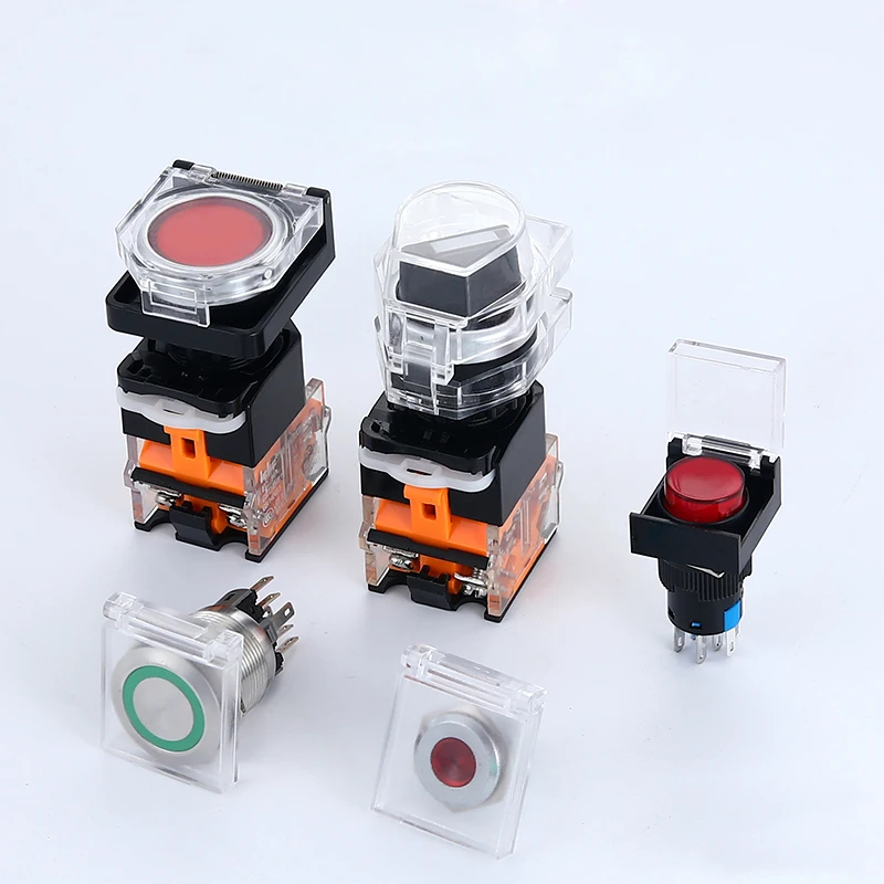 DaierTek 22mm Push Button Cover Child Proof Transparent Safety Power Button Switch Cover Guard Protector For Computer PC Desktop -3Pack