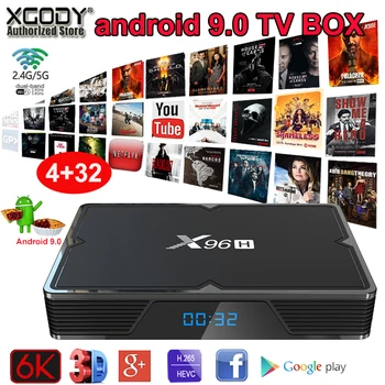 

XGODY H96H Smart TV Box H603 Quad-core 64-bit Android 9.0 WIFI Mimo Bluetooth 6K HD HDMI 1.4 TX Input Media Player Set Top Box