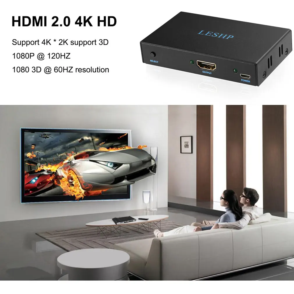 1080P 4K* 2K HD 3 порта выход HDMI переключатель сплиттер коммутатор видео и аудио адаптер для HD ТВ ПК Xbox PS3 PS4 DVD