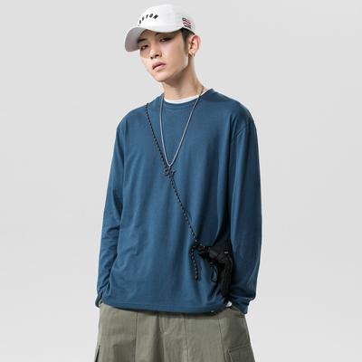 15 Colors Autumn Casual Men's T Shirt Fashion O-Neck Solid Color Long Sleeve Men and Women Basic Cotton Top Tees 5XL