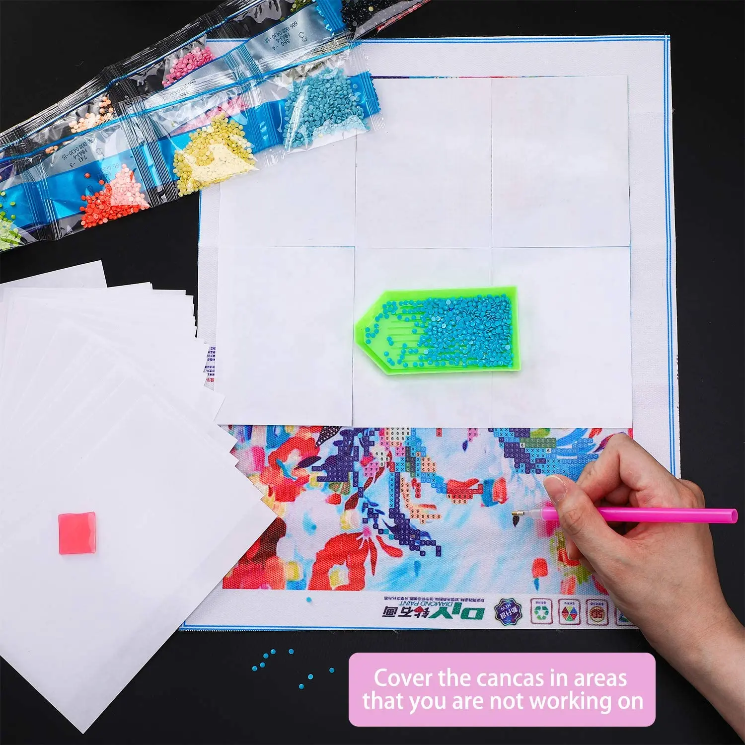 

10/20/50 шт пакет DIY Инструменты для вышивки картин со стразами аксессуары для Бумага алмазов картина замена крышки удобно