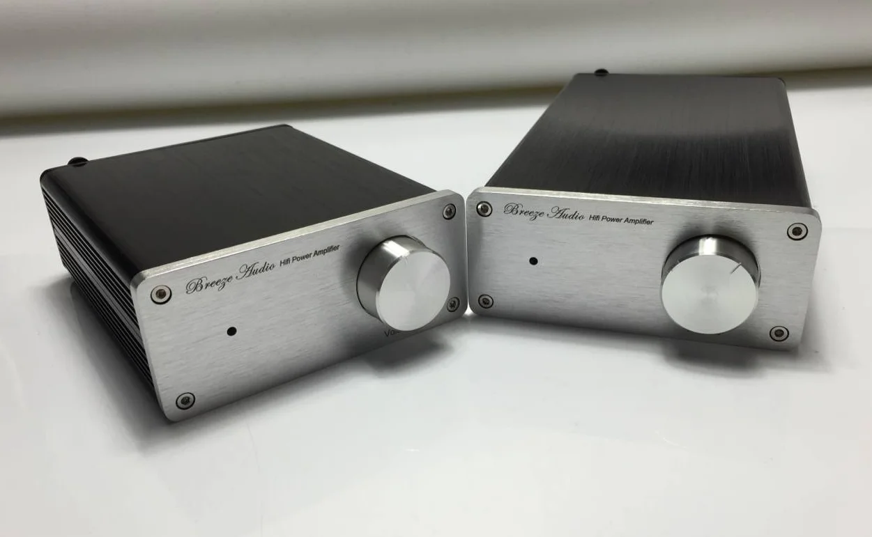 Full aluminum DIY 1105 power amplifier chassis mini desktop AMP enclosure hifi box