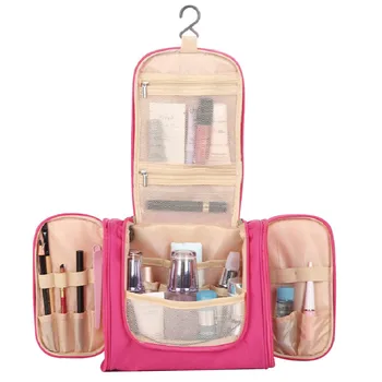 

Waterproof Nylon Travel Organizer Bag Unisex Women Cosmetic Bag Hanging Travel Makeup Bags Washing Toiletry Kits Storage Bags