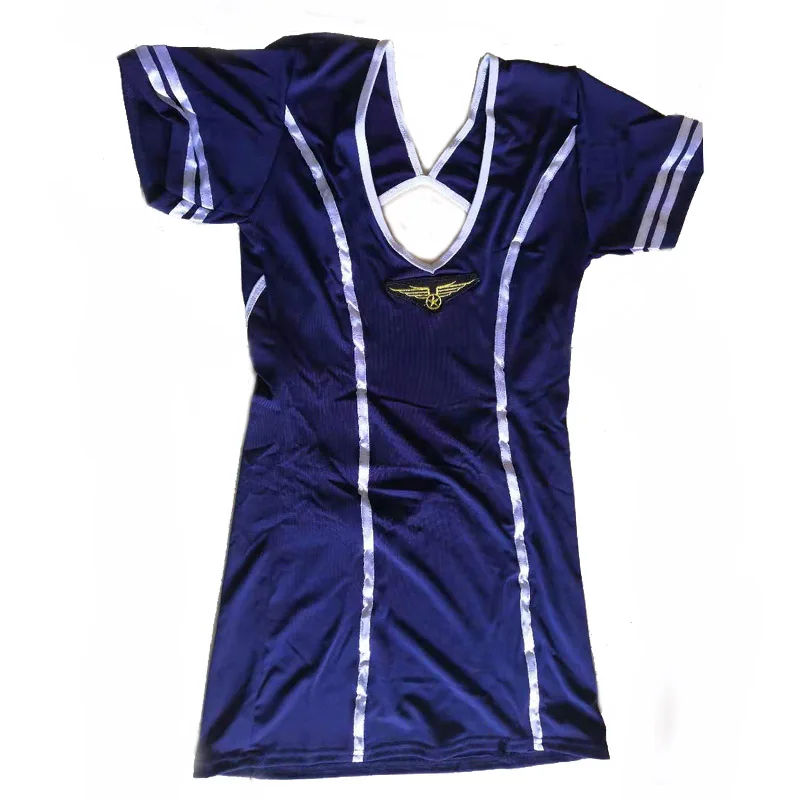Hot stewardess uniform sexy Lingerie Costume Dress For Women Cosplay Erotic Lingerie Clubwear Porn Navy Sailor+stocking