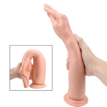 IKOKY Silicone Super Big Anal Plug With Suction Cup Sex Toys For Women Men Gay Dildos Artificial Hand Shape Butt Stuffed 3