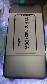 

100pcs/lot Touch Screen Front Glass Lens with OCA Adhesive For iPhone 11 pro Max X XS max Screen Outer Glass+oca film Repair
