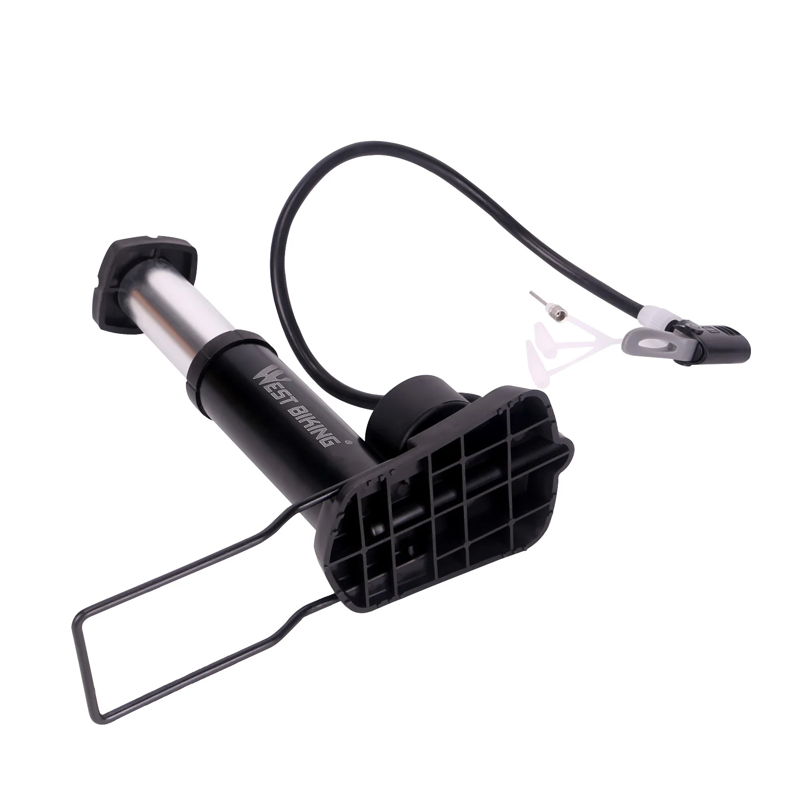 Bicycle Foot Pump 120Psi High Pressure Portable Bike Pump Ultra-light with Barometer Cycling Inflator Foot Bomba de ar bicicleta