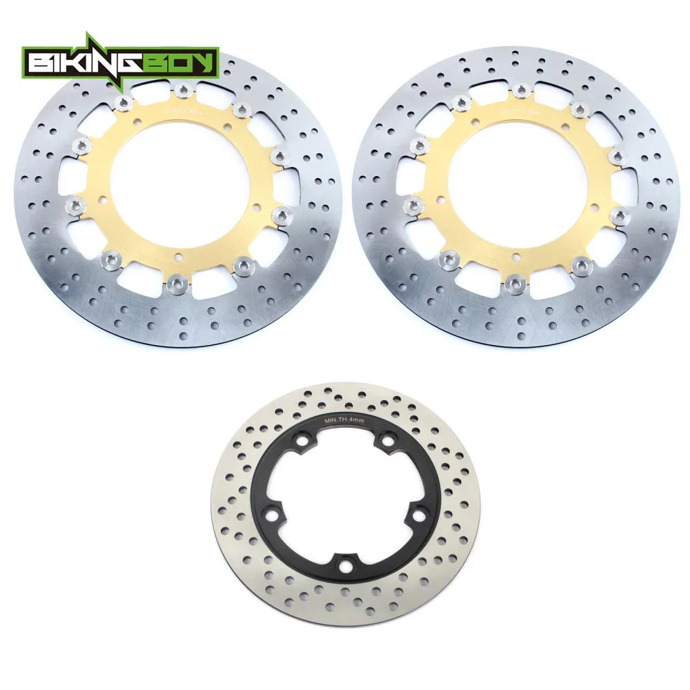 BIKINGBOY для YAMAHA YZF R1 2007- YZF R6 2005- YZF-R6 05-16 круглые/волнистые Передние Задние тормозные диски роторы - Цвет: Round Gold