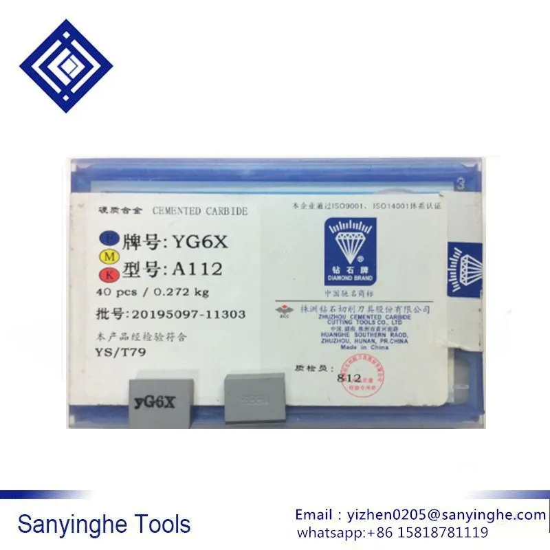 A112 YG6 YG6X YG8 YW1 YW2 YT5 YT14 YT15 карбида сварные вставки вставка напаянные (40 шт./лот) |