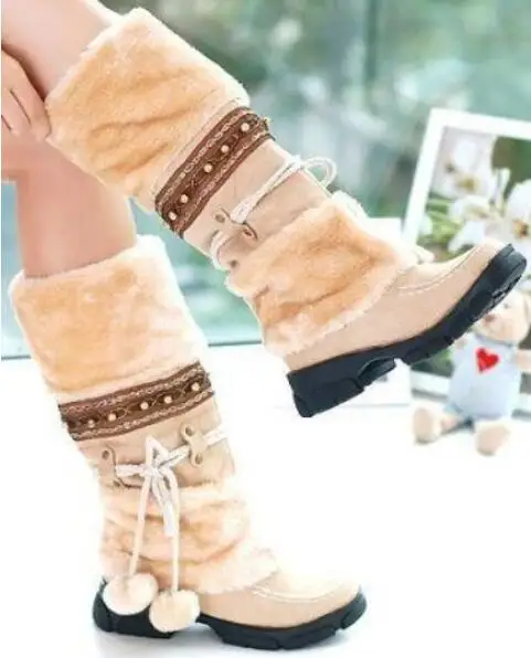 

Winter Warm Thickened Fur Over Knee High Heel Boots Women Shoes Fashion Sexy Botas Long Woman Footwear AH053 size 35-40 ghu89