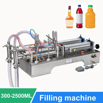 

300-2500ml Double Head Liquid Filling Machine Softdrink Pneumatic Filling Machine