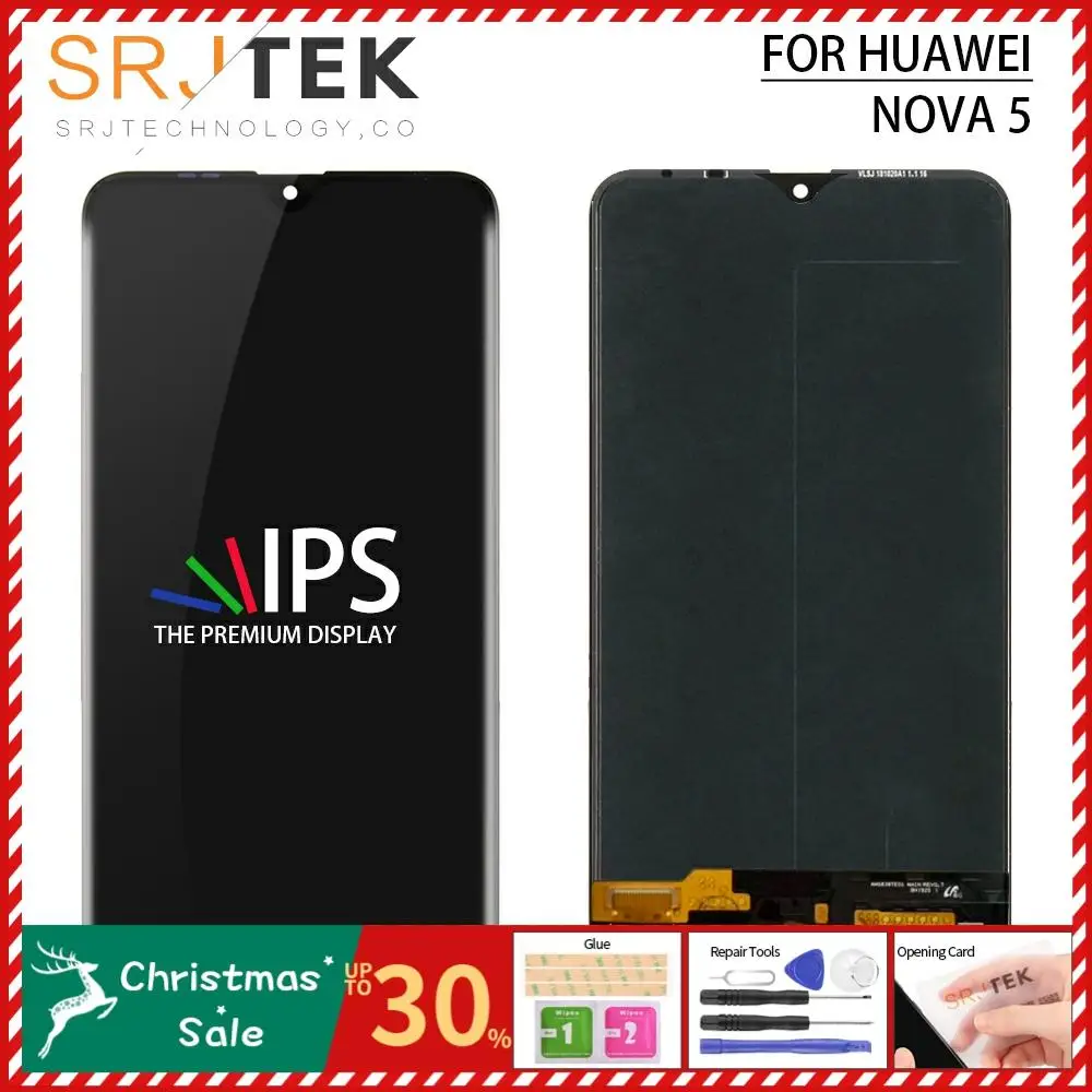 Протестировано для huawei Nova 5 ЖК-экран кодирующий преобразователь сенсорного экрана в сборе Замена для huawei Nova 5 ЖК-запчасти
