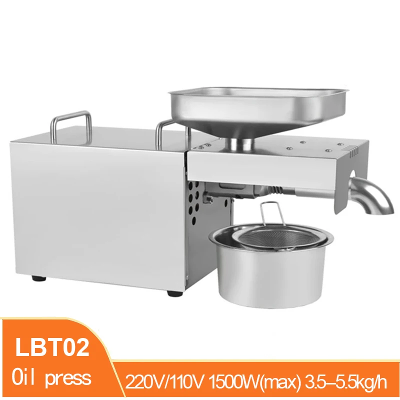 LBT02 Automatic Stainless Steel Cold Press Oil High Extraction Rate Peanut Coconut Olive 220V/110V | Бытовая техника