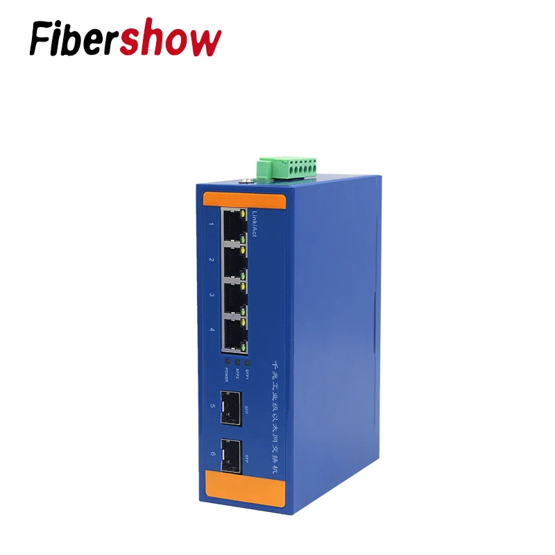 Промышленный Коммутатор Ethernet 10/100/1000 м сетевой сигнал усиленный тип DIN рейки 4
