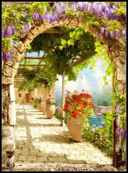 

Floral Arch - Counted Cross Stitch Kits - DIY Handmade Needlework for Embroidery 14 ct Cross Stitch Sets Xstitch