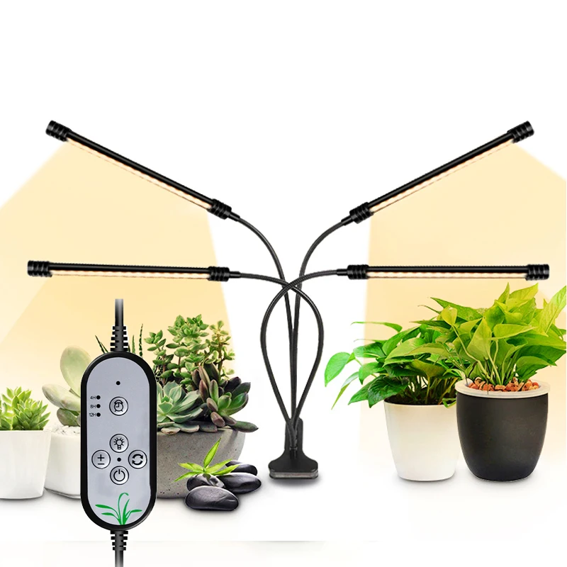 Plant Grow Light Full Spectrum Lamp for Indoor Plants Seedlings Succulents 3 Modes 5-Level Dimmable Auto On/Off Timer 4/8/ |
