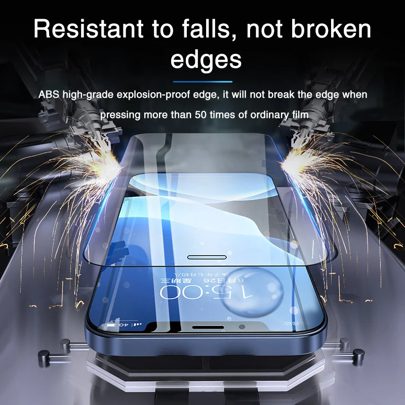3PCS Full Cover Protective Glass On For iphone 11 12 Pro Xs Max XR Screen Protector Glass On iphone 7 8 5 SE 2020 11 Glass Film